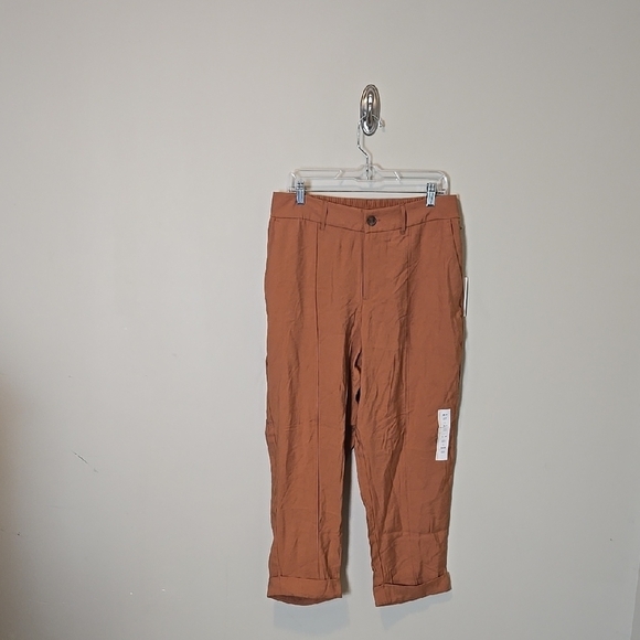 NWT A New Day Brown Lightweight Cropped Pants Size 14 - Picture 1 of 11